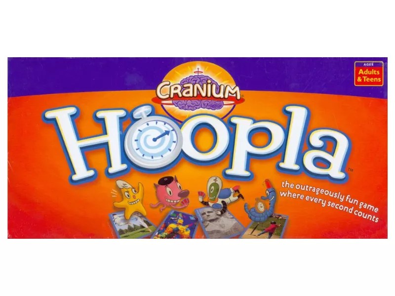 Cranium Hoopla board game box featuring colorful characters and logo