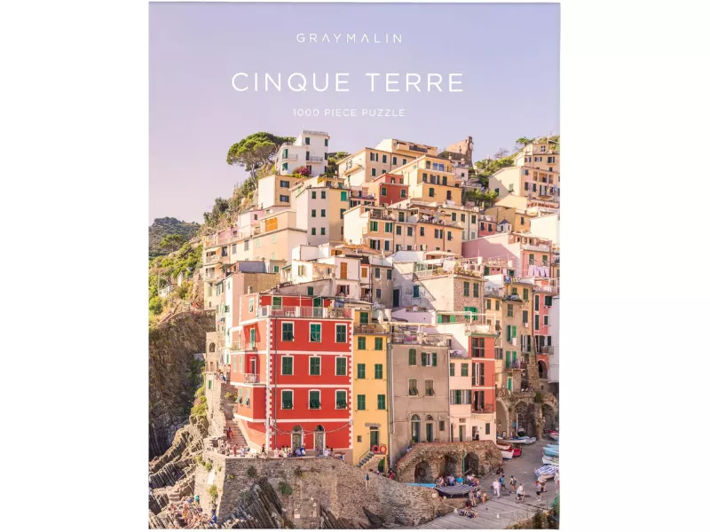 Cinque Terre puzzle featuring colorful coastal buildings and boats