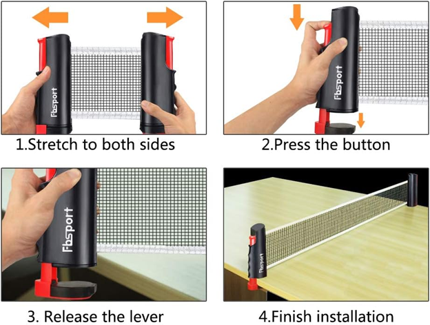 Instructions for installing a portable table tennis net system