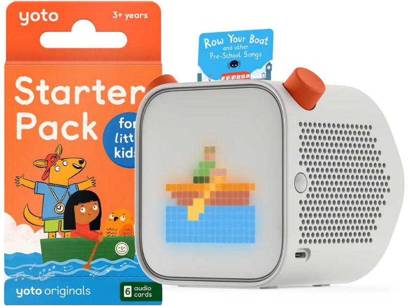 Yoto starter pack for kids with audio cards and speaker