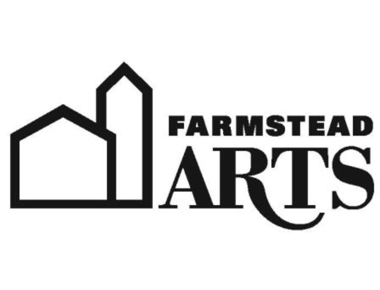 Farmstead Arts logo featuring stylized buildings and text